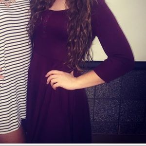 Long sleeve skater dress